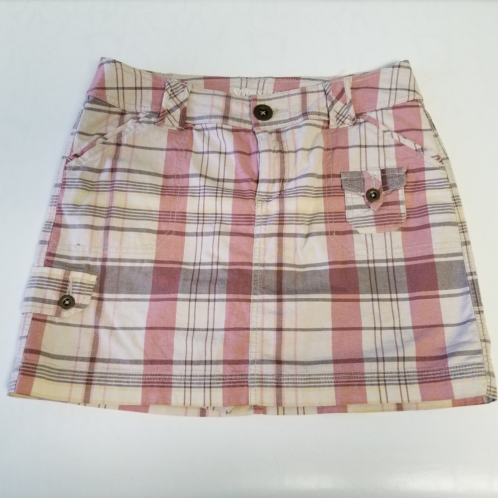 St. John's Bay Plaid Skort Cotton/spandex A115